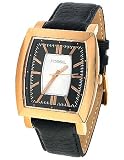 Fossil Men's Black Leather Strap Watch