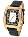 Fossil Men's Black Leather Strap Watch