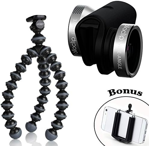 olloclip 4-in-1 Pocket-Sized Lens Kit (Grey/Black) for iPhone 6/6 Plus with Mini Flexible Travel Tripod