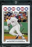 2008 Topps Boston Red Sox LIMITED EDITION Team Edition Baseball Card # 9 Dustin Pedroia - Wins AL Rookie of the Year - MLB Trading Card - In Protective Display Case