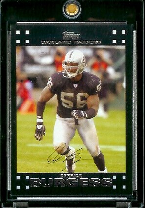 2007 Topps Football # 262 Derrick Burgess - Oakland Raiders - NFL Trading Cards