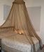 Brown Large Hoop Bed Canopy Mosquito Net Fit All Size Bed or Outdoor Events
