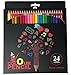 24 Artist Sketch Color Pencils Assorted Colored Drawing Pencils