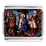 Religious Glass Mural Italian Charms Bracelet Link