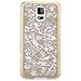 Galaxy S5 Case, GreatShield [TACT | Quill Design] SLIM FIT Pattern Rubber Coating Embossed Snap On Case Back Cover for Samsung Galaxy S5 SV (Gold)