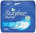Stayfree Ultra Thin Pads, Regular with Wings, 18-Count Packages (Pack of 2)