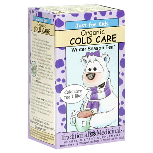 Traditional Medicinals Just for Kids Organic Cold Care, 18-Count Boxes (Pack of 6) by Traditional Medicinals