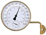 Conant Custom Brass Model TH-6a Vermont Antiqued Brass Weather Station