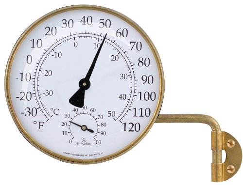 Conant Custom Brass Model TH-6a Vermont Antiqued Brass Weather Station