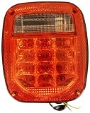 AutoSmart KL-25104 Red Lens Universal Stud-Mount Combination LED Tail Light without License Illuminator