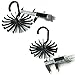 2 Pack of Ipow Tie Rack 360 Degree Rotating Adjustable Sturdy Durable Tie Rack with Non-Slip Clips Scarf Hanger Holder Organizer,Holds Securely up to 18 Ties (5.3