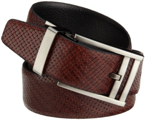 Nike Golf Men's Reversible Basket Texture Belt,Brown,38