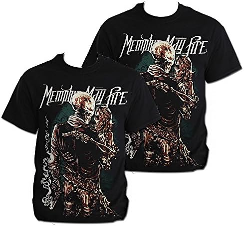 Memphis May Fire THE SINNER Sketched Graphic Mens Black T Shirt (Medium (Chest 19" / Length 29"))