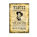 Cowgirl Outlaw Wanted Poster Personalized Wall Mural