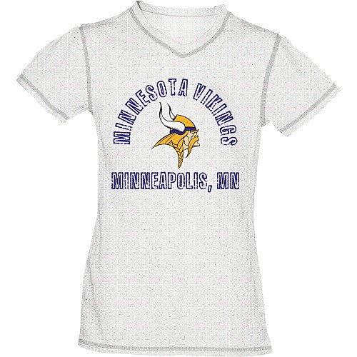 Reebok Minnesota Vikings Girls (7-16) Speckled Short Sleeve T-Shirt Extra Large