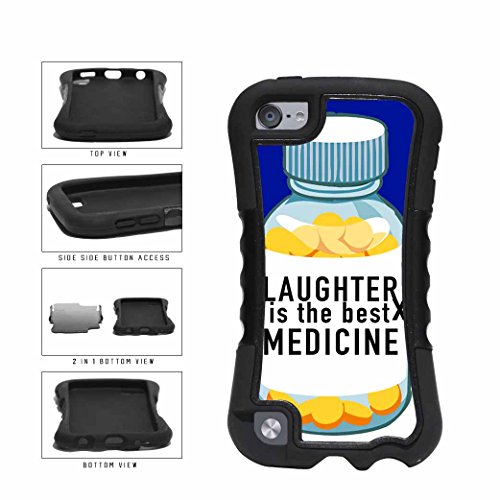 BleuReign(TM) Laughter is the Best Medicine 2-Piece Dual Layer Phone Case Back Cover iPod 5