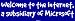 Welcome to the Internet, a subsidiary of Microsoft Large Bumper Sticker