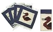 Cotton coasters, 'Wild Ducks' (set of 4)