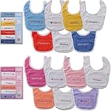 7-Piece Embroidered Bib Gift Set