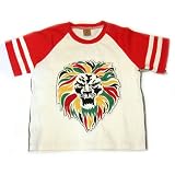 Monster Republic - Embroidered multi colored lion mane Jamaican tee