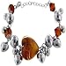 Pugster Gold And Silver Tone Hearts Murano Glass Bracelet
