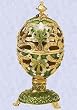 Digital Angel s vibrantly green Faberge Egg sculpture decor