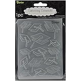 Darice Embossing Folder, 4.25 by 5.75-Inch, Graduation Hat Background