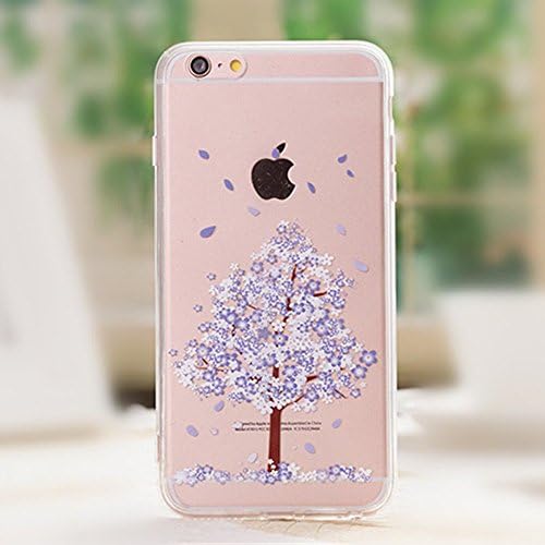 iPhone 6s/6 Plus Accessories kits,B2BY365 Ultra Thin TPU Clear Floral Design Gel Soft Silicone Back Cover Protective Slim Case For iphone 6s/6 Plus(5.5") with Screen Protector and Phone Strap (A7)