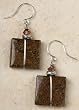 Earrings - Bronzite Wire Wrap