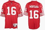 Joe Montana Red Reebok NFL 1990 Throwback Premier San Francisco 49ers Jersey - X-Large