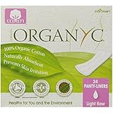 ORGANYC Hypoallergenic 100% Organic Cotton Panty Liners, 24-count Box
