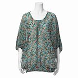 レンテ（Lente） チュニック（花柄シフォン楊柳チュニック） レディス 【ネイビー/11】