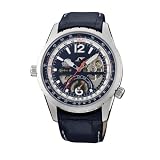 Orient Mens Power Reserve Semi-Skeleton Blue Automatic Watch #CFT00003D by Orient
