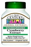 21st Century Herbal Extract, Standardized Cranberry Extract, 60 Vegetarian Capsules
