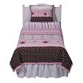 Circo Flower Quilt Sets - Pink/ Brown
