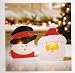 Santa and Snowman Tealight Holder Pair