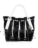 Contrast Zippered Tote Black/White (1SZ) 51TL gc1bpL. SL160 Contrast Zippered Tote Black/White (1SZ)
