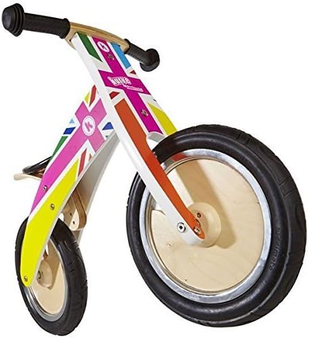 Kiddimoto Kurve Balance Bike Rainbow Union Jack by Kiddmoto