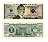 SET OF 10 BILLS-Barack Obama 2009 Novelty Collectible Bill