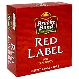 Brooke Bond Red Label Tea Bags, 100-Count Boxes (Pack of 6)