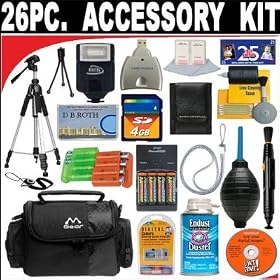 26 PC ULTIMATE SUPER SAVINGS DELUXE DB ROTH ACCESSORY KIT For The Canon Powershot SX10, SX1, SX110, E1, A2000, A1000, SX100, S5 IS, S3 IS, S2 IS Digital Cameras + BONUS Gift = Waterproof Camera = Great For Kids