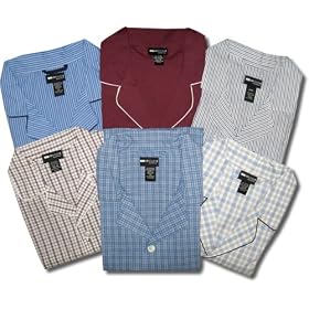 Claiborne Mens Long-sleeve, long-leg Coat-style Broadcloth Pajamas - ON SALE
