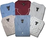 Claiborne Men's Long-sleeve, long-leg Coat-style Broadcloth Pajamas - ON SALE
