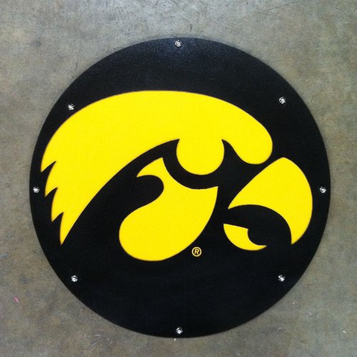 7055 Hawkeyes Medallion Metal Wall Art