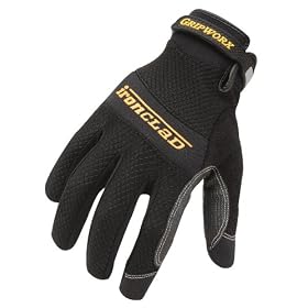 Ironclad BGW-04-L Gripworx Series Gloves, Black, Large by Ironclad