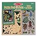 Melissa & Doug Petite Peel and Press Sticker by Number Kit: Rain Forest - 40+ Stickers, Wooden Frame