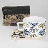 SYNC - [Glossy Ganoderm ] Espresso Cup / Wood Coaster (2.5 inch height)