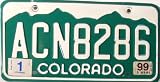 Colorado Green Mountains License Plate