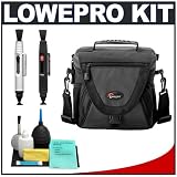 Lowepro Nova 2 AW (Black) Bag + Deluxe Cleaning Kit for Canon EOS, Nikon, Olympus Evolt, Pentax & Sony Alpha Digital SLR Cameras