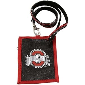 NCAA Ohio State Buckeyes Beaded Lanyard with Nylon Wallet